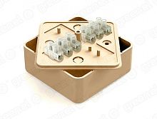 Коробка распределительная для наружного монтажа 75х75х28мм с клеммной колодкой ЗВИ-5 6 клемм, IP40, цвет -СОСНА GE41216-11 | код GE41216-11 | GREENEL