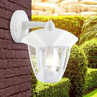 Садово-парковый светильник НБУ 07-40-004 Дели 3 белый 6 гранный настенный IP44 Е27 max60Вт | код Б0051198 | ЭРА