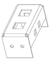 Кронштейны опорные дополнительных 19'' направляющих в S3000 Ш 800 мм, комплект | код 60A-41-01-31SL | Eurolan