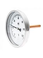 Термометр биметаллический осевой БТ-51.211 0-160С 1/2' 150 кл.1.5 | код 2551 | РОСМА