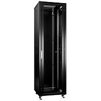 Cabeus SH-05C-42U60/60-BK Шкаф монтажный телекоммуникационный 19 напольный для распределительного и серверного оборудования 42U 600x600x2055mm (ШхГхВ) передняя стеклянная и задняя сплошная металлическая двери, ручка с замком, цвет черный (RAL 9004) Код то