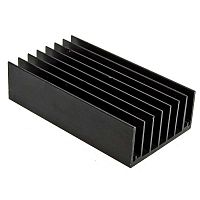 Радиатор охлаждения воздушный RUICHI HS 117-75, алюминиевый с чернением | код 88486 | Ruichi