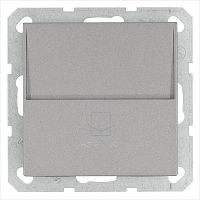 Выключатель карточный с накладкой 10А. 250В. цвет алюминий | код G6209S | Jasmart