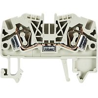 Проходная клемма, тип фиксации провода: пружинный, номинальное сечение: 4 мм кв., 32A, 800V, ширина: 6 мм, цвет: серый, тип монтажа: DIN 35 | код 56.704.0053.0 | Wieland