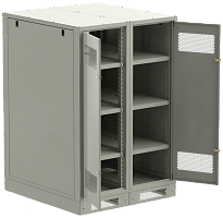 ITK LINEA B Шкаф (пустой) 1350х900мм дверь двуст. мет. сер. | код LB35-13H99-2M | ITK by IEK