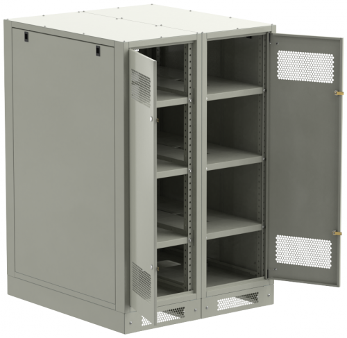 ITK LINEA B Шкаф (пустой) 1350х900мм дверь двуст. мет. сер. | код LB35-13H99-2M | ITK by IEK