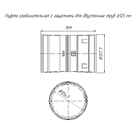Муфта соединительная с защёлками для двустенных труб d125 мм | код PR08.3100 | Промрукав