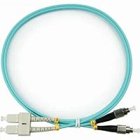 Патч-корд оптический LANMASTER, дуплексный, SC/PC-FC/PC, OM3, LSZH, 15 м | код LAN-2SC-2FC/OM3-15 | LANMASTER