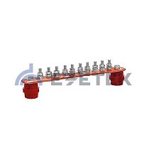 ГЗШ 10 подключений 300х40х4 мм, медь | код 88981 | ЕЗЕТЕК