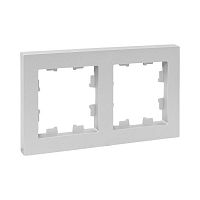 Эпика Рамка 2-местная алюминий пластик EKF | код UP1-FPA-02 | EKF