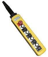 Пост кнопочный ПКТ-80Б У2, IP65, кнопка БЛОКИРОВКА с фиксацией (красная), вверх, вниз, влево, вправо, вперед, назад, по часовой, против часовой, 8NO, пост кнопочный (ЭТ) | код ET011045 | Электротехник