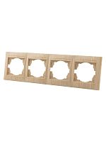 Рамка 4-х постовая горизонтальная сосна Лама TDM | код SQ1815-0332 | TDM