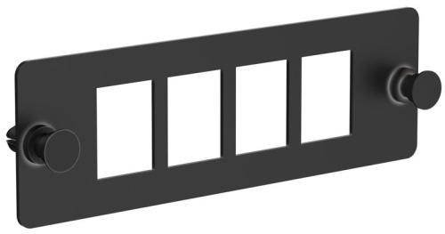 Планка для 4-х Keystone UTP черная | код CP05-4U | ITK Планка для 4-х Keystone UTP черная | код CP05-4U | ITK