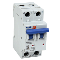 Выключатель автоматический модульный OptiDin BM63-2C3-DC-УХЛ3-АЭС | код 367635 | КЭАЗ