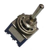 Микротумблер RUICHI MTS-223, (ON)-OFF-(ON), DPDT, 3 А, 250 В, 50 мОм, установочное отверстие 6 мм, 6 контактов | код 56906 | Ruichi