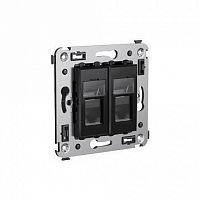 Розетка телефонная 2xRJ12 AVANTI, черный | код. 4402314 | DKC