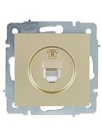 Розетка телефонная СП Vesna евро стандарт механизм титан LEZARD 742-3788-137