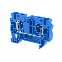 Клемма проходная пружинная 6 мм2, на 2 подключения, синяя SQ6-BLUE | код 2104010001 | Elmex