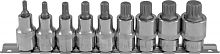 912779 Набор насадок торцевых 1/2DR с вставками-битами SPLINE на держателе, M5-M18, 9 предметов | код 912779 | Ombra