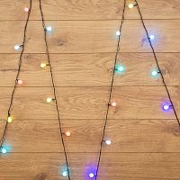 Гирлянда Шарики O18 мм, 5 м, темно-зеленый ПВХ, 30 диодов, цвет RGB | код 303-540 | NEON-NIGHT