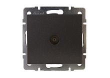 Розетка RAIN ТВ проходная черный графит матовый механизм | код 703-4188-129 | LEZARD