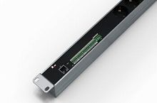 Упр. верт. блок розеток с монит. Rem-MC1 4x3 С13, 2x2 С19, 32A, алюм., 33-48U, колодка | код R-MC1-32-4x3C13-2x2C19-A-1420-K | REM