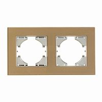 Рамка 2-местн. Ugra стекло шампань | код С1120-032 | GUSI