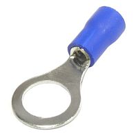 Наконечник кольцевой изолированный RUICHI RV2-8, 27 А, 16-14 AWG, синий, латунь луженая | код 61173 | Ruichi