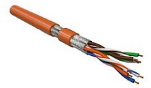 Hyperline UFTP4-C6-P26-IN-LSZH-OR-500 (500 м) Кабель витая пара, экранированная U/FTP, категория 6, 4 пары (26 AWG), многожильный (patch), каждая пара в фольге, LSZH, оранжевый | код 445085 | Hyperline