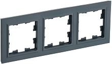 BRITE Рамка 3-местная РУ-3-БрГ графит | код BR-M32-K53 | IEK