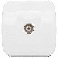 Розетка TV МАДРИД, одиночная, белый | код. EGA00-027-10 | EKF