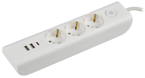 Удлинитель 3х2м с заземл. 16А 250В MODERN У03В с выкл. USBх3 (type-Aх2шт + type-Cх1шт) ПВС 3х1 бел. | код WYP12-16-03-02-ZKU-K01 | IEK Удлинитель 3х2м с заземл. 16А 250В MODERN У03В с выкл. USBх3 (type-Aх2шт + type-Cх1шт) ПВС 3х1 бел. | код WYP12-16-03-02-ZKU-K01 | IEK