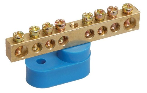 Шина N "ноль" на одном угловом изоляторе ШНИ-6х9-8-У1-С | код YNN10-69-8C1-K07 | IEK Шина N "ноль" на одном угловом изоляторе ШНИ-6х9-8-У1-С | код YNN10-69-8C1-K07 | IEK