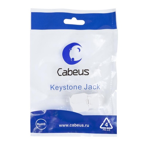 Cabeus KJ-RJ45-Cat.5e-180-Toolless Вставка Keystone Jack RJ-45(8P8C), 180 градусов, категория 5e, без инструмента Toolless, белая | код 7963c | Cabeus фото 4 Cabeus KJ-RJ45-Cat.5e-180-Toolless Вставка Keystone Jack RJ-45(8P8C), 180 градусов, категория 5e, без инструмента Toolless, белая | код 7963c | Cabeus фото 4