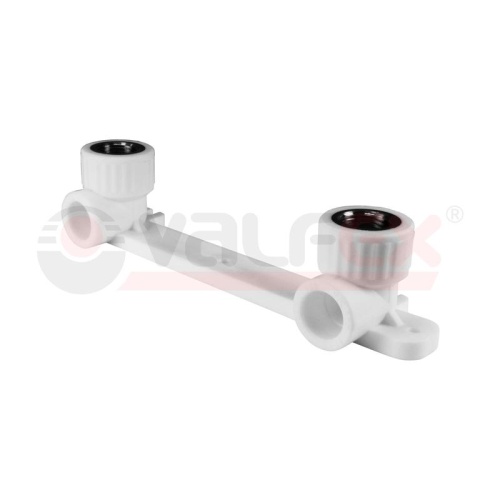 Комплект настенный для смесителя 20 х 1/2' ВР полипропиленовый PPR белый | код 10124020 | VALFEX