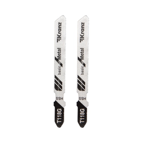 Пилка для электролобзика по металлу T118G 76 мм 25 зубьев на дюйм 0,9-1,2 мм (2 шт./уп.) Kranz | код KR-92-0315 | KRANZ