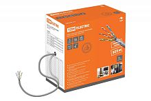 Кабель витая пара U/UTP Cat 6 4х2х23AWG (305м) solid. ПВХ. серый ТРТС | код SQ0107-0103 | РЭМЗ ТМ