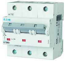 Автоматический выключатель 80А, кривая отключения С, 3 полюса, откл.способность 20кА, PLHT-C80/3 | код 248039 | EATON