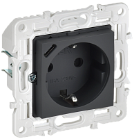 SKANDY Роз. с з/к/ш 16А с USB C 18Вт SK-R17G граф. IEK | код SK-R14-16-U14-018-K53 | IEK