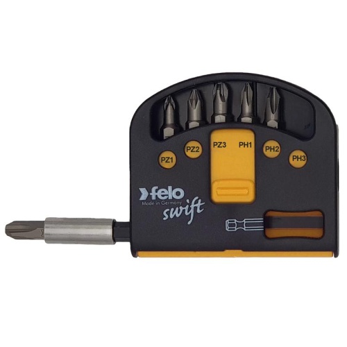 Набор бит PZ/PH Industrial с держателем бит в кейсе Swift, 7 шт | код 2060326 | FELO фото 3 Набор бит PZ/PH Industrial с держателем бит в кейсе Swift, 7 шт | код 2060326 | FELO фото 3