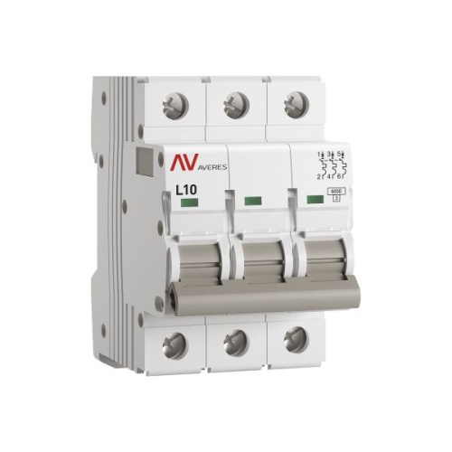 Выключатель автоматический AV-6 3P 10A (L) 6kA EKF AVERES | код mcb6-3-10L-av | EKF Выключатель автоматический AV-6 3P 10A (L) 6kA EKF AVERES | код mcb6-3-10L-av | EKF