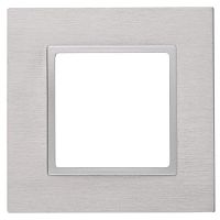 Рамка на 1 пост, металл, Эра Elegance, алюминий+алюм, 14-5201-03 | код Б0034541 | ЭРА