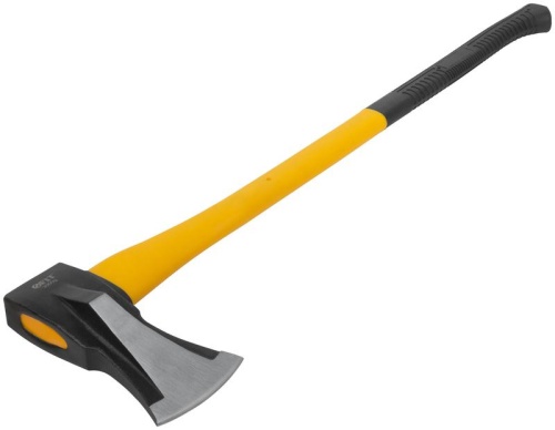 Топор-колун "ушастый" кованый 3000г фибергласовая длинная ручка FIT 46157 фото 2