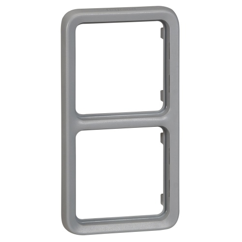 Двухместная монтажная коробка - Программа Plexo - серый - 2 поста - вертикальная установка - PG | код 069664 | Legrand Двухместная монтажная коробка - Программа Plexo - серый - 2 поста - вертикальная установка - PG | код 069664 | Legrand