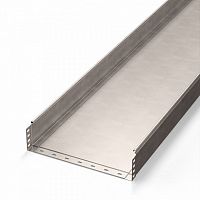 Лоток неперфорированный Стандарт INOX (AISI 409) 400х100х3000 (1,0 мм) (6 м/уп) Промрукав | код PR16.2400 | ПРОМРУКАВ