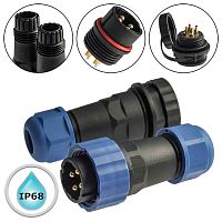 Разъём герметичный SZC21 4P-F-M, 4 контакта | код 106799 | SZC