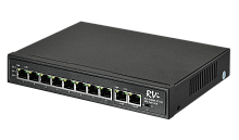 Коммутатор неуправляемый PoE 8 портов 10/100 Мб/с, 2хRJ45, 120 Вт | код RVi-1NS08F-2T (1G) | RVI