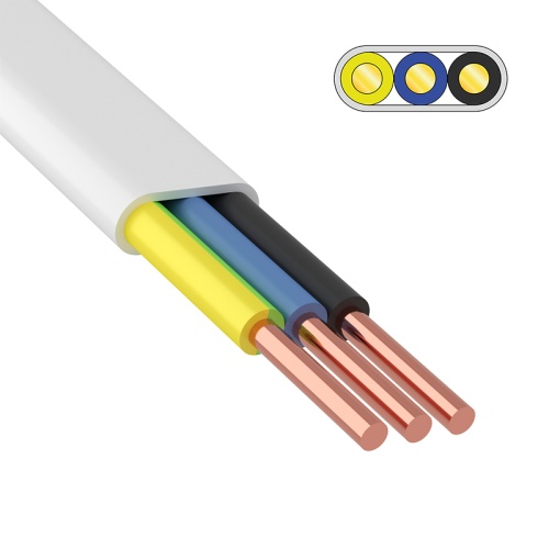 Провод ПБВВ/ПУСП 3x1,5 мм кв 100 м ГОСТ 26445-85, ТУ 3551-021-38229892-2017 | код 01-8354-2 | REXANT