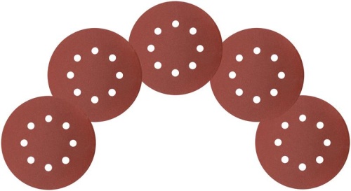 Круги шлифовальные с отверстиями (липучка), алюминий-оксидные, 125 мм, 5 шт Р 240 | код 39789 | FIT фото 5