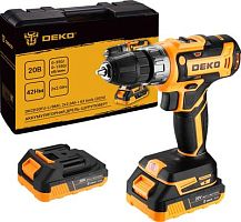 Дрель-шуруповерт Deko DKCD20FU-Li аккум. патрон:быстрозажимной (кейс в комплекте) (063-4093) | код 1454707 | DEKO